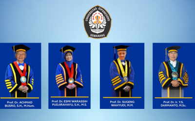 Sidang Senat Terbuka dengan acara Purna Adi Cendekia 4 Guru Besar Universitas Diponegoro